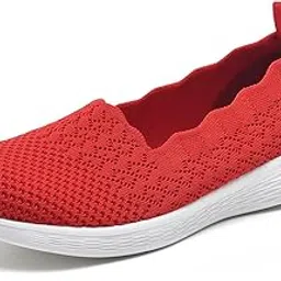 Women's Slip on Loafer Shoes - Mesh Casual Ballet Flat Nurse Walking Sneakers Knit Round Toe Casual Memory Foam Shoes 190501-image-4
