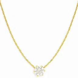 elinor jewels Dainty Gold Necklace for Women 18K Gold Plated Minimalist Chain with Single Round Diamond Pendant Skin-Friendly Waterproof & Tarnish-Free Everyday Wear Casual Outfit Jewelry (Pack of 1)-picture-10