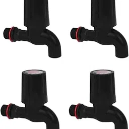 COSVIT Black PVC Heavy Duty Bib Tap for Bathroom, Kitchen, Outdoor (Pack of 4)-image-53