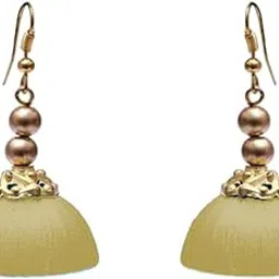 harshanvikaboutique Silk Thread Earrings Silk Dori Jhumki hangings new model-image-76