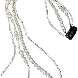 Shidara 1 Pcs Premium Hair Long Pearl Wig Extension Chain Exaggerated Trendy Beaded Hair Braiding Chain (Color : 1, Size : B)-image-32