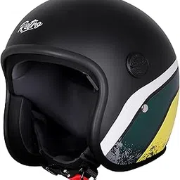 Steelbird SBH-55 Retro Rustic ISI Certified Open Face Helmet for Women and Men Motorbike Helmet-image-0