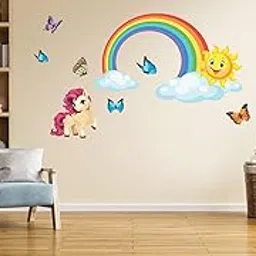 Wallbook Rainbow Wall Sticker | Wall Stickers for Home, Kitchen, Office, Bedroom & Living Room (55 x 95 cms)-picture-45