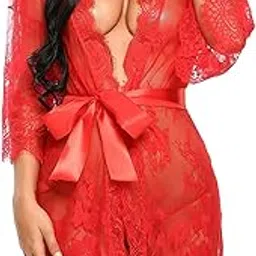 Lace Babydoll Lingerie Mesh Wedding Nightie Bridal Nightdress Women's Lace Short Kimono Robe Babydoll Lingerie Mesh Nightgown-image-17