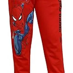 Kidsville Official Spiderman Graphic Printed Boys Red Regular Fit Jogger for Kids Boys-picture-38