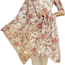 w for woman Women Polyester Ecru Kota Dupatta In Multi-Coloured Print, Free Size-picture-31
