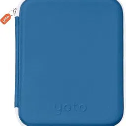 Yoto Card Case in Blue Bird – Kids Accessory, Soft Portable Folder with Zipper & 64 Pockets for Player & Mini Audiobook Cards, Binder Sleeve Holder for Travel, Blue, Warm Grey - Card Case, Blue Bird-picture-14