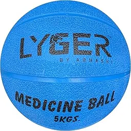 LYGER Weighted Bounce Medicine Ball Intensive Workout Training Gym, Exercise Weight Balls Equipment Cross Training and Core Strength Workout- 5Kg-picture-10
