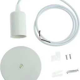 MERISHOPP®1 Pc Ceiling Lamp/Pendant Light Holder for E27 Screw-Type Bulb Light White|Home & Garden | Lamps, Lighting & Ceiling Fans | Lighting Parts & Accessories|1 Piece Lamp Head-image-31