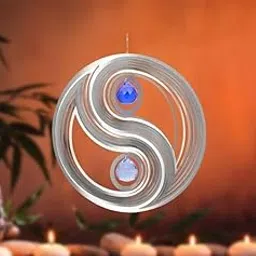 GOLKIPAR (LABEL) Metal Wind Spinner Double Dual Acrylic Kinetic Wind Bell,Stainless Steel Wind Spinner whirligigs for Garden, Yard, Balcony-picture-61