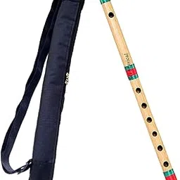 SG Musical - G Natural Bamboo Flute Bansuri 17 inch with Cover/Carry Bag-picture-34