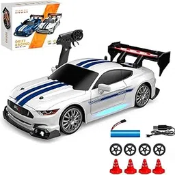 Bestie toys Remote ControlledCar 25+km/h 1/24 RC Drift Car 4WD High Speed Racing Car Playtime Cool LED Lights Replaceable Tyres Rechargeable Children's Gift-image-82