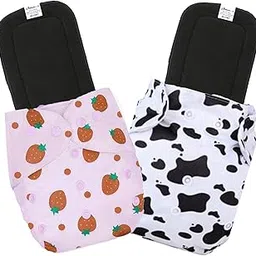 Babymoon Washable & Reusable Cloth Diaper Pocket with Grey Insert Pack of 4-picture-46