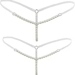 meezx fashion Pearl Embellished Thong Underwear, Set of 2-picture-11