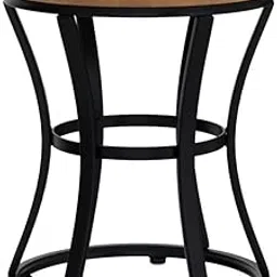 Round Velvet Vanity Stool for Dressing Table, Grey Ottoman Footrest Stool with Metal Legs for Bedroom, Living Room & Makeup Room (Brown)-picture-23