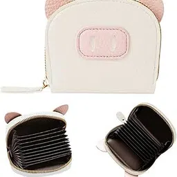 coolshef Card Holder Wallet for Women – PU Leather Small Purse with Cute Pig Appearance | Compact Wallets for Woman and Girls | 11 Card Slots Coin Pocket Travel-Friendly-picture-36