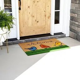 Mayflower Colorful Birds & Welcome Coir Doormat, 45x70 cm Non-Slip, Durable Entryway Mat for Front Door, Patio, Balcony & Indoor Use.-picture-12
