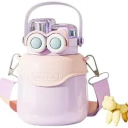 Purple Stainless Steel Water Bottle, 900 ml Large Capacity, Direct Drinking with Straw-picture-61