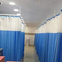 Ankit Enterprises Satin Net Partition Curtain (4 Feet X 7 Feet, Blue)-picture-24