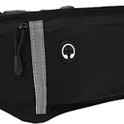 Belt Bag, 60 to 120CM Adjustable Multi Pockets Lightweight Running Belt Mini Large Capacity for Shopping (All Black)-picture-56
