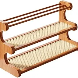 ATORSE Chinese Teapot Shelf Portable Desktop Organizer for Apartment Tea Room Party 30x20x36cm-picture-17