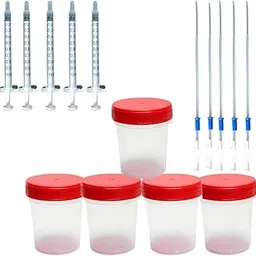Lumen Surgicals Home Insemination Kit | Home IUI Kit with 5 IUI Catheters (17cm), 5 Sterile 1ml Syringes, 1 Semen Collection Container (100ml) | IVI Kit For Insemination | At Home Insemination Kit | IVI Insemination Kit | IVI Kit | Sterile Intrauterine Pregnancy Kit (5)-image-0