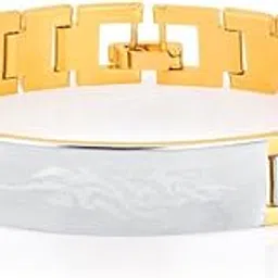 sukkhi Youthful Gold And Rhodium Plated Bracelet for Men image 1