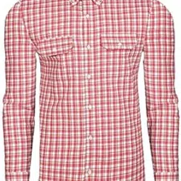 french crown Brink Pink and White Plaid Twill Premium Cotton Overshirt/Shacket-picture-14