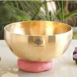 Indian Art Villa Handcrafted Bronze Singing Bowl – 8 Inch Meditation & Healing Sound Bowl, Multi-Purpose Bronze Urli, Salad Bowl & Home Décor Accent, Ideal Gift for Yoga, Wellness & Festivals-image-43