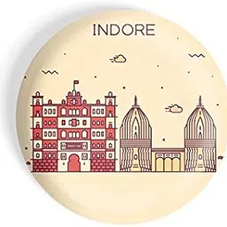 Fridge Magnet Brown Color Indore Glossy Finish Design Pack of 1-picture-22