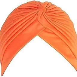 BISMAADH Readymade Turban Knot Pleated Stretchable Polyester Pagri Sleep Cap Beanie for Men & Women (Pack of 1)-picture-10