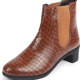 fausto Women Flared Heel Boots-picture-15