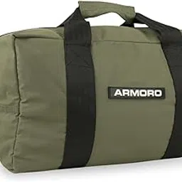 armoro Waterproof Canvas Duffle Bag for Men & Women | Small Heavy Duty Collapsible Travelling Luggage Bag | Gym Bag | Olive-picture-20