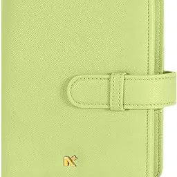NEORAH – A6 Cover [ SLEEVE ONLY ] with Loop Closure | Handcrafted FAUX LEATHER Sleeve | Travel Journal Planner Diary Holder with Pen Loop | 2 Bookmarks | 2 Front & 1 Back pocket | 4 Card Slots |Multifunctional Wallet, fits any A6 soft cover Hobonichi, Filofax, Moleskine, Midori, Leuchtturm, Stalogy, Travellers Notebook Planner Organiser Agenda Journal - LIGHT GREEN-image-14