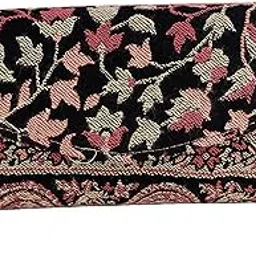 peer's A.PEER Kashmiri Kani Embroidered Clutch Purse Black-picture-52