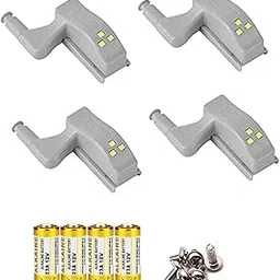 hayden 4pcs. Universal Cabinet Hinge Led Lights/Cupboard Wardrobe Intelligent Sensor Light for Home/Kitchen (Cool White LED)-picture-31