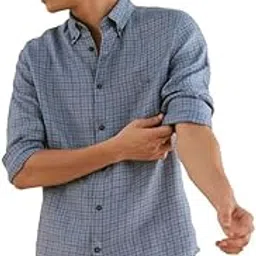 andamen Men's Casual Linen Woven Regular Fit Shirt-picture-12