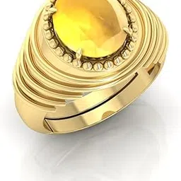 Pukhraj Ring 5.25 Ratti 5.00 Carat Certified AAA++ Quality Natural Yellow Sapphire Pukhraj Gemstone Ring Gold for Men and Women's-image-17