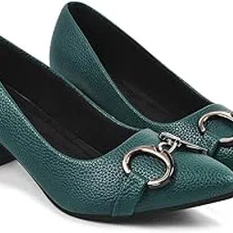 Women’s Chunky Closed Toe Block Heels Pointed Toe Embellished Upper Wedding Party Elegant Slip On Pumps Shoes-image-2