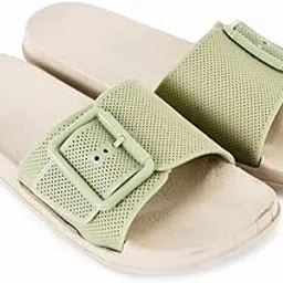 heleey Slippers for Women & Girls, Footwear Woman Fashion Sliders, Stylish Cross Buckle, Lightweight & Comfortable Slippers, Trendy Slip-On Flats for Girls-picture-11