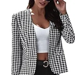 quecy Women's Long Sleeve Casual Blazers Open Front Work Office Jackets Blazer-picture-12