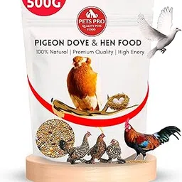 Generic Pets Pro Pigeon, Dove & Hen Food (500Gm) | Multigrain & Seeds Mix with 12+ Delicious Grains & Nuts for Hen & Doves-picture-34