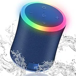 Bluetooth Speakers Wireless, Portable Speaker with Loud Stereo Sound, Led Lights, Playtime,Home, Party, Speaker for Outdoor, Blue-picture-32