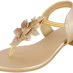 metro Women Synthetic Floral Embellished Flat Sandal-picture-19