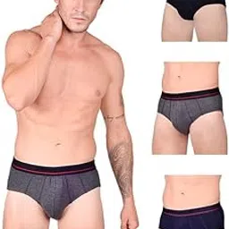 vip Men's Cotton Solid (Pack of 4) (Brief_Assorted image 1