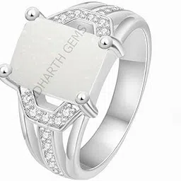 jemsprime Certified 9.25 Ratti / 8.00 Carat German Brass Finger White Opal Fire Ring Astrological Gemstone Ring for Women and Men-picture-16