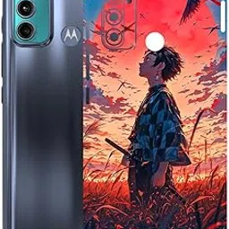 AtOdds Mobile Skin Sticker Wrap | Compatible for Moto G60 | Scratchproof Matte Finish | Full Coverage for All Sides & Camera Protection (Tanjiro)-picture-12