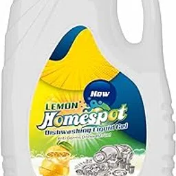 HOMESPOT Dishwash Liquid Gel 5 Liter With Lime And Basil Fragrance, Leaves No Residue, Dishwashing Liquid (Lemon) (5 l)-image-96