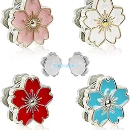 venzina 4 Pairs Magnetic Hijab Pins for Scarf, Sakura Hijab Magnets, Floral Hijab Magnetic Pins Elegant Magnetic Pins for Hijab, Multi-Use Pinless Hijab Magnet for Women Scarves-picture-27