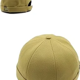 jazaa |AZ| Docker Hats Adjustable Leather Buckle Street Casual Brimless Beanie Skull Caps-picture-16